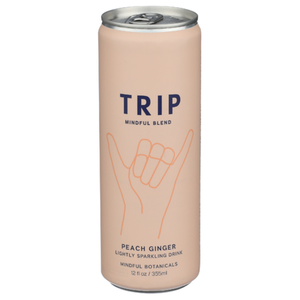 Trip Drinks Peach Ginger Mindful Blend Sparkling Water