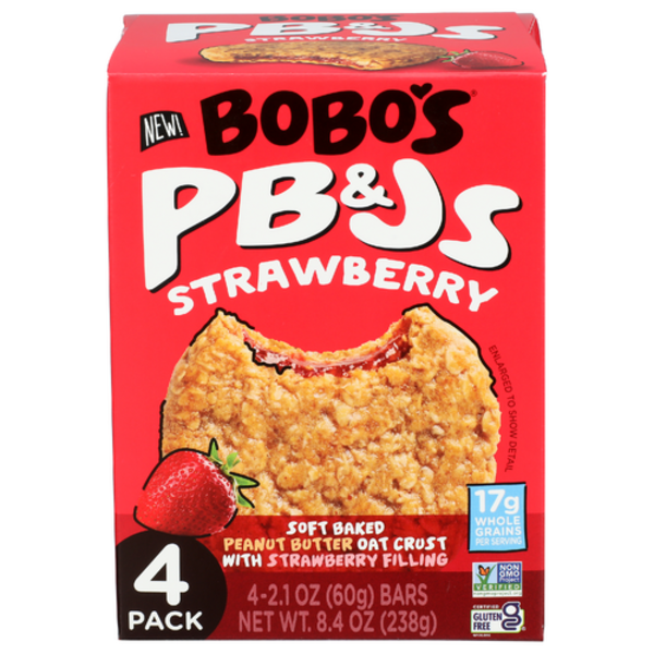 Bobo's Strawberry PB&Js Bars 4 Pack