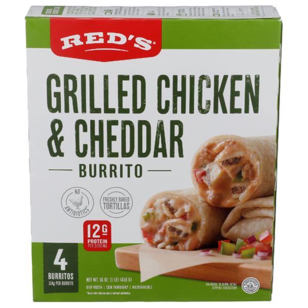 Red's All Natural Grilled Chicken & Cheddar Burrito 4 Pack