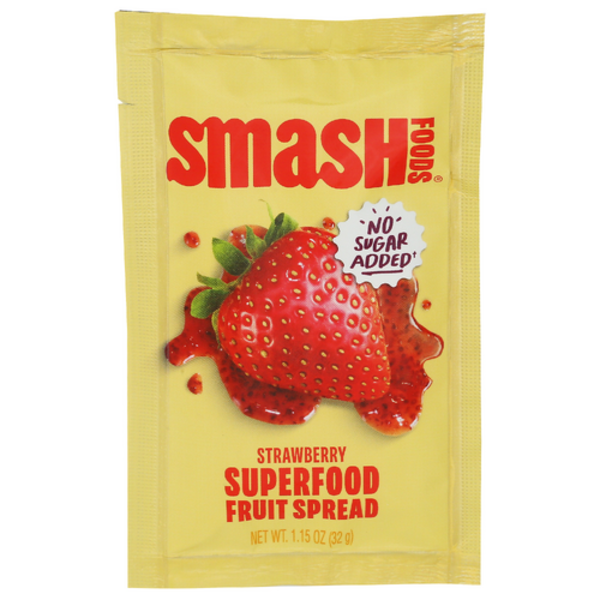 Smash Foods Strawberry Squeezable Single Superfood Jam