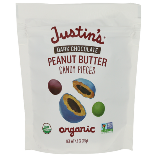 Justin's Organic Dark Chocolate Peanut Butter Candy Pieces