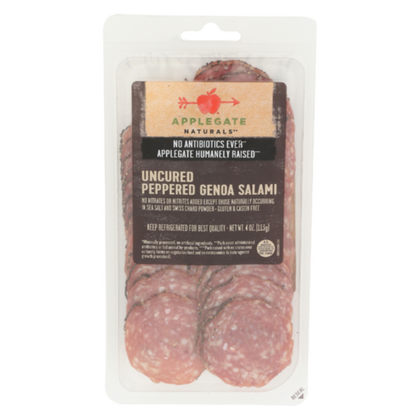 Applegate Uncured Peppered Genoa Salami