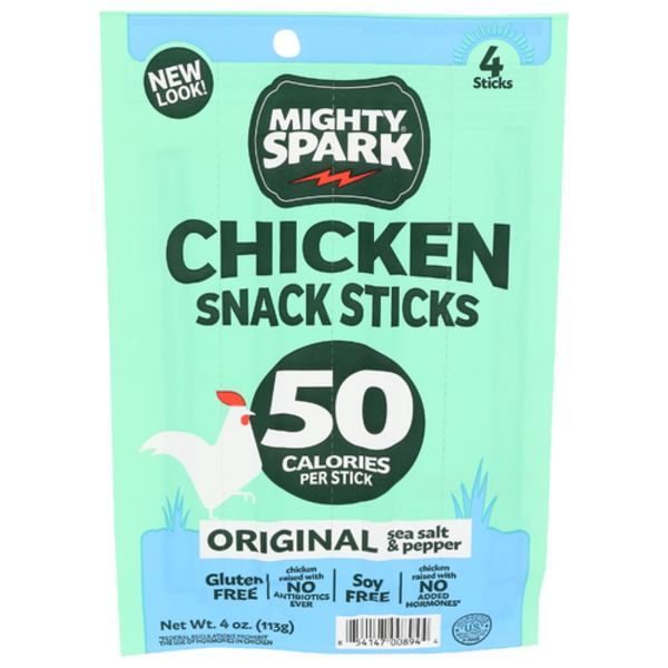 Mighty Spark Food Co. Original Sea Salt & Pepper Chicken Snack Sticks