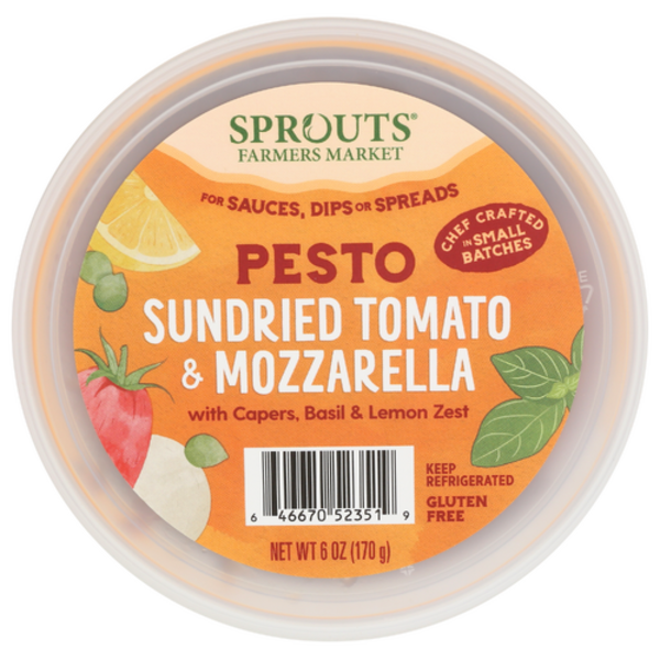 Sprouts Sundried Tomato And Mozzarella Pesto
