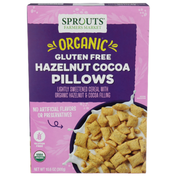 Sprouts Organic Hazelnut Cocoa Pillows Cereal