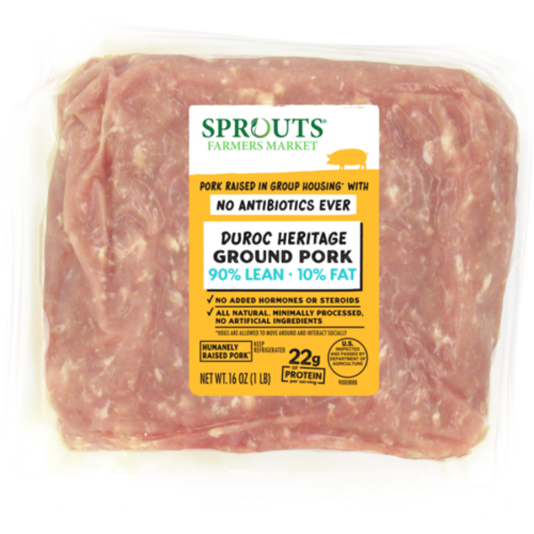 Sprouts 90% Lean Ground Pork No Antibiotics Ever