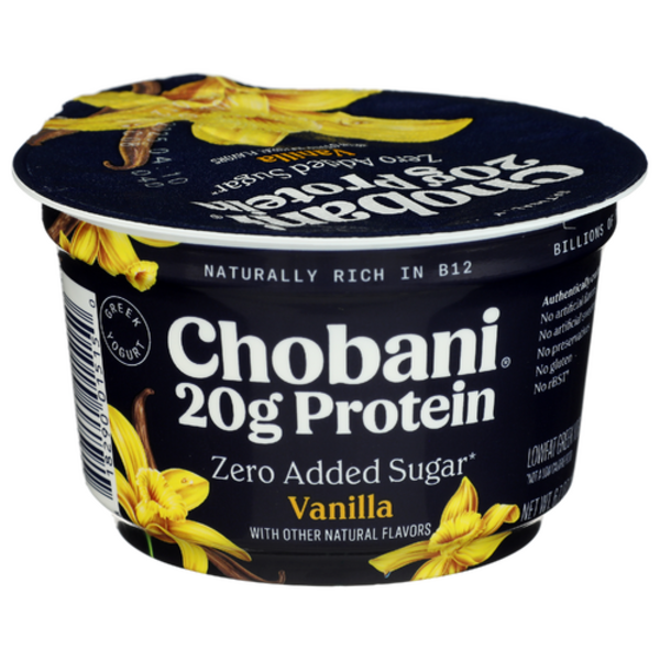 Chobani Vanilla Zero Added Sugar 20G Protein Greek Yogurt