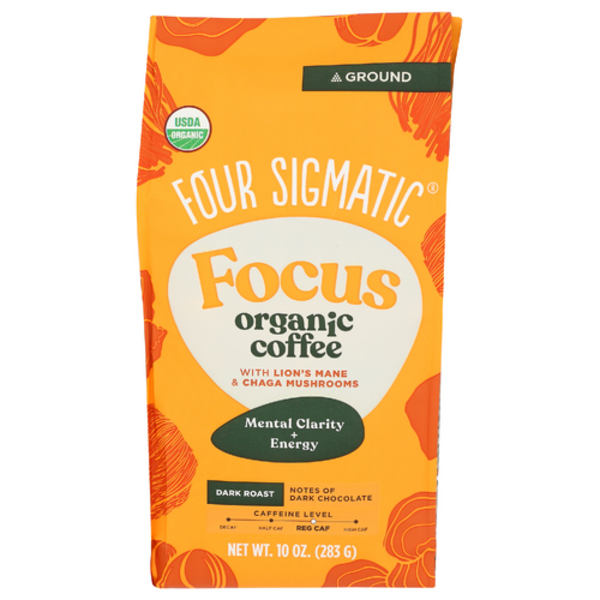 Four Sigmatic Organic Focus Ground Coffee with Lion's Mane Dark Roast Mix