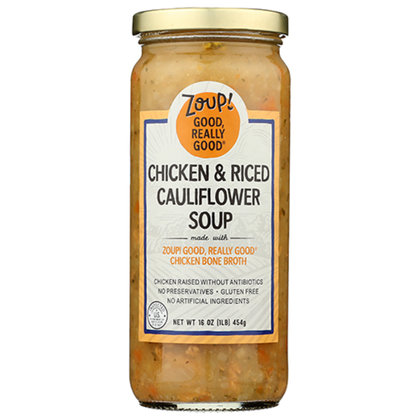 Zoup Fresh Soup Company Chicken & Riced Cauliflower Soup Made With Chicken Bone Broth
