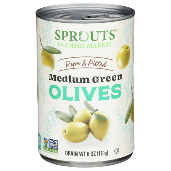 Sprouts Medium Ripe Pitted Green Olives