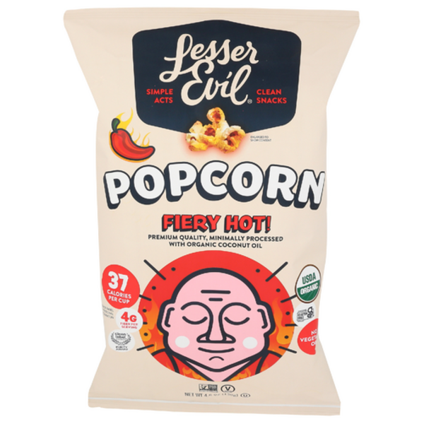 Lesser Evil Organic Fiery Hot Popcorn