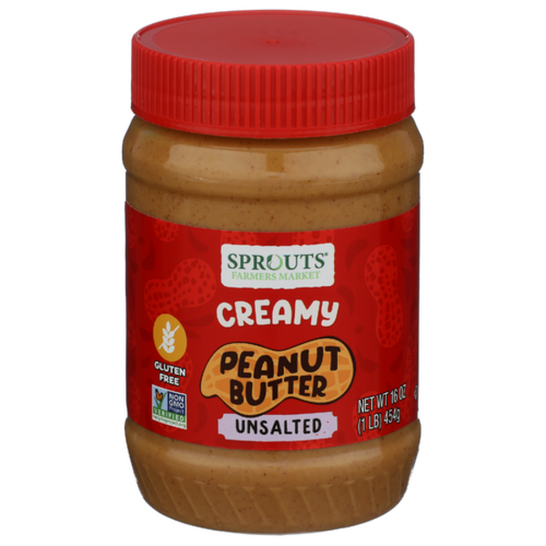 Sprouts Unsalted & Unsweetened Creamy Peanut Butter