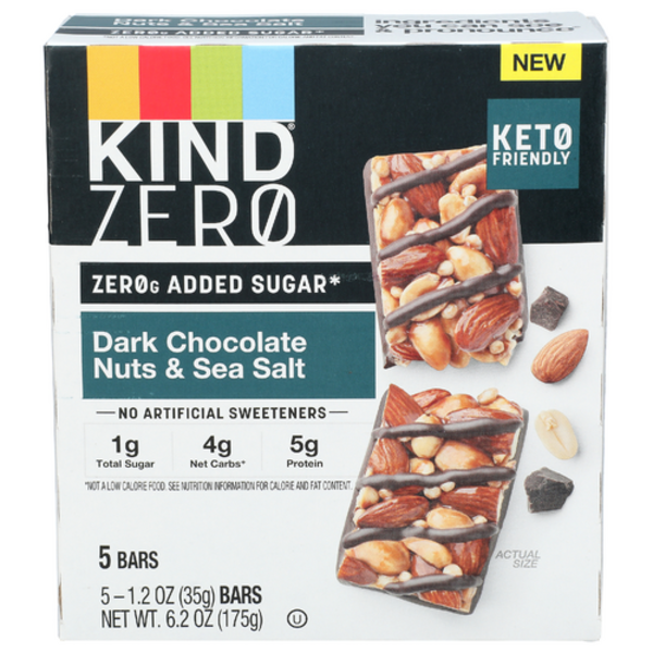 Kind Dark Chocolate Nuts & Sea Salt Zero Bar 5 Pack Case