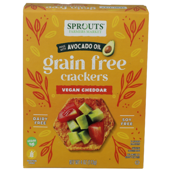 Sprouts Vegan Cheddar Grain Free Crackers