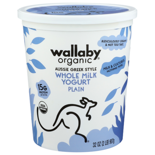 Wallaby Organic Whole Plain Greek Yogurt