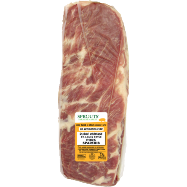 Sprouts St. Louis Pork Spareribs, Previously Frozen No Antibiotics Ever