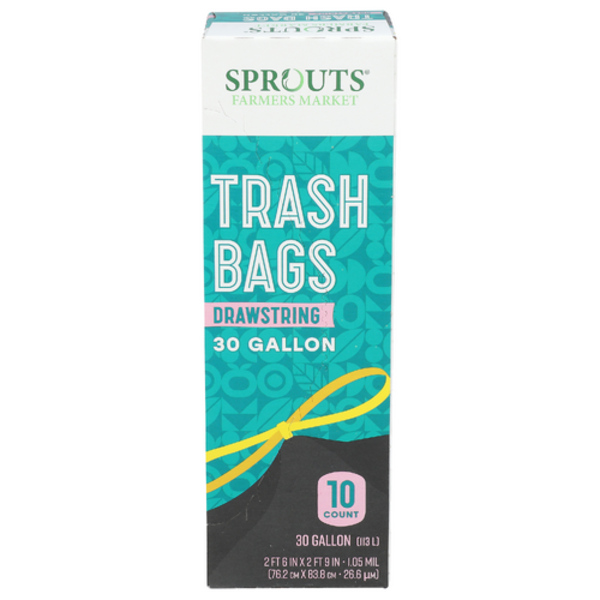 Sprouts 30 Gallon Drawstring Trash Bag