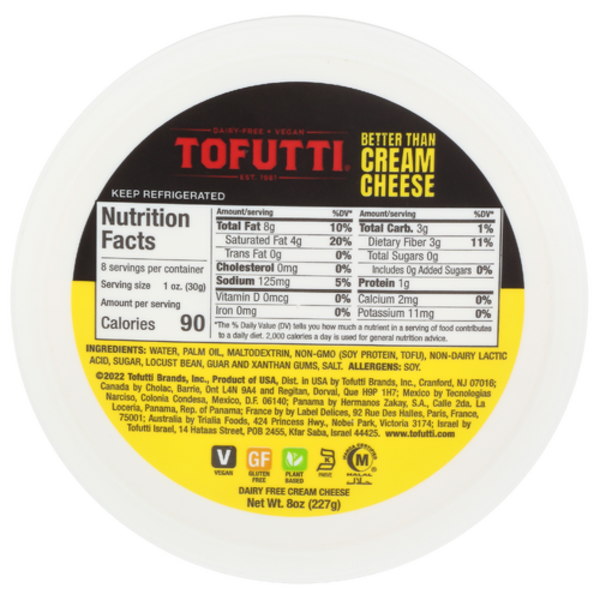 Tofutti Non-Hydrogenated Better Than Cream Cheese