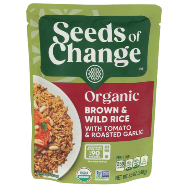 Seeds Of Change Organic Brown And Wild Rice With Tomato & Roasted Garlic