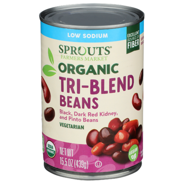 Sprouts Organic Low Sodium Tri-Blend Beans