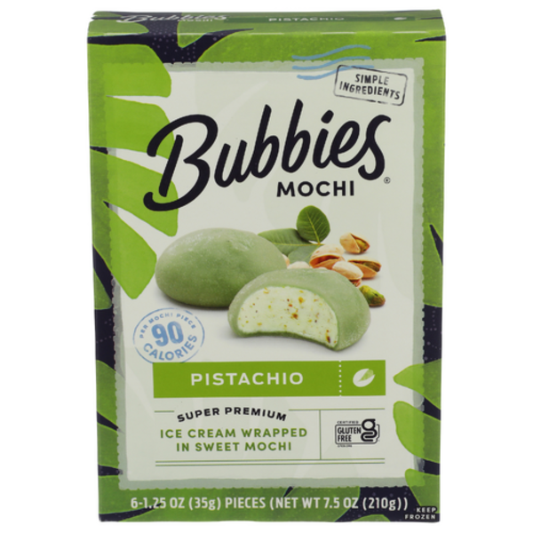 Bubbies Hawaii Pistachio Ice Cream Mochi 6 Pack