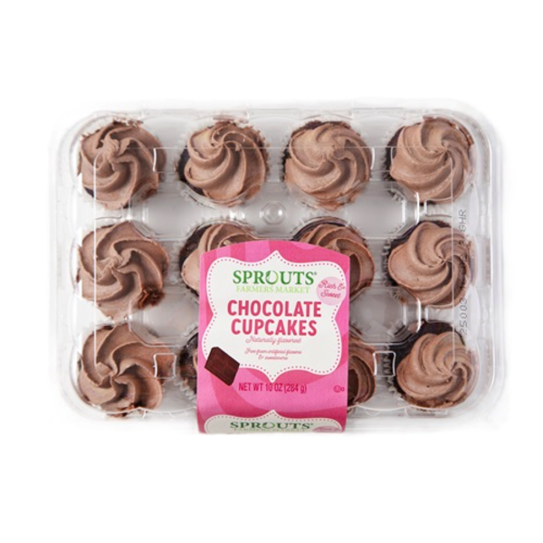 Sprouts Two Bite Chocolate Cupcakes 12 Pack
