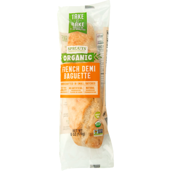 Sprouts Organic Take & Bake French Demi Baguette
