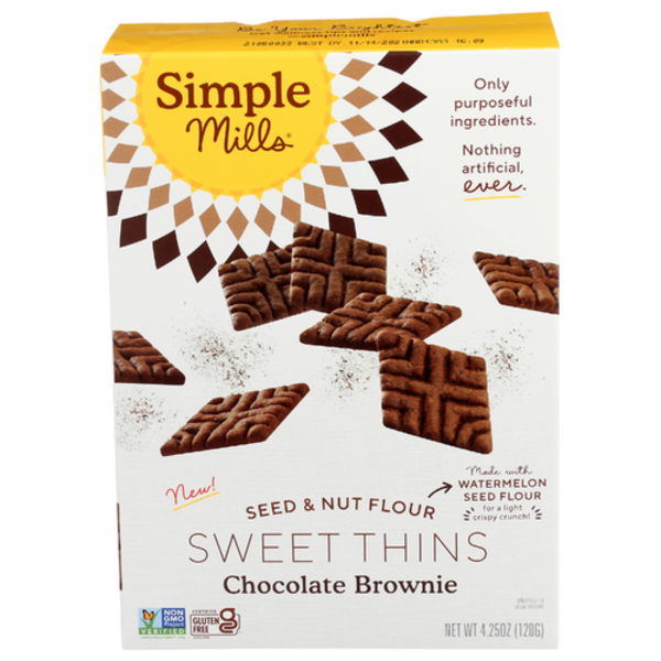 Simple Mills Chocolate Brownie Seed & Nut Flour Sweet Thins